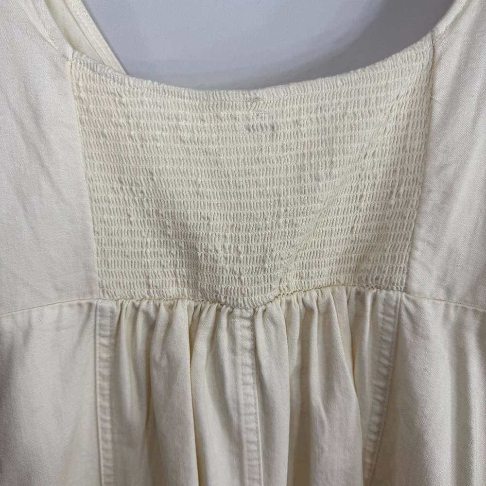 NWT Free People Cheyenne Ivory Denim Mini Dress, size M - Picture 12 of 13